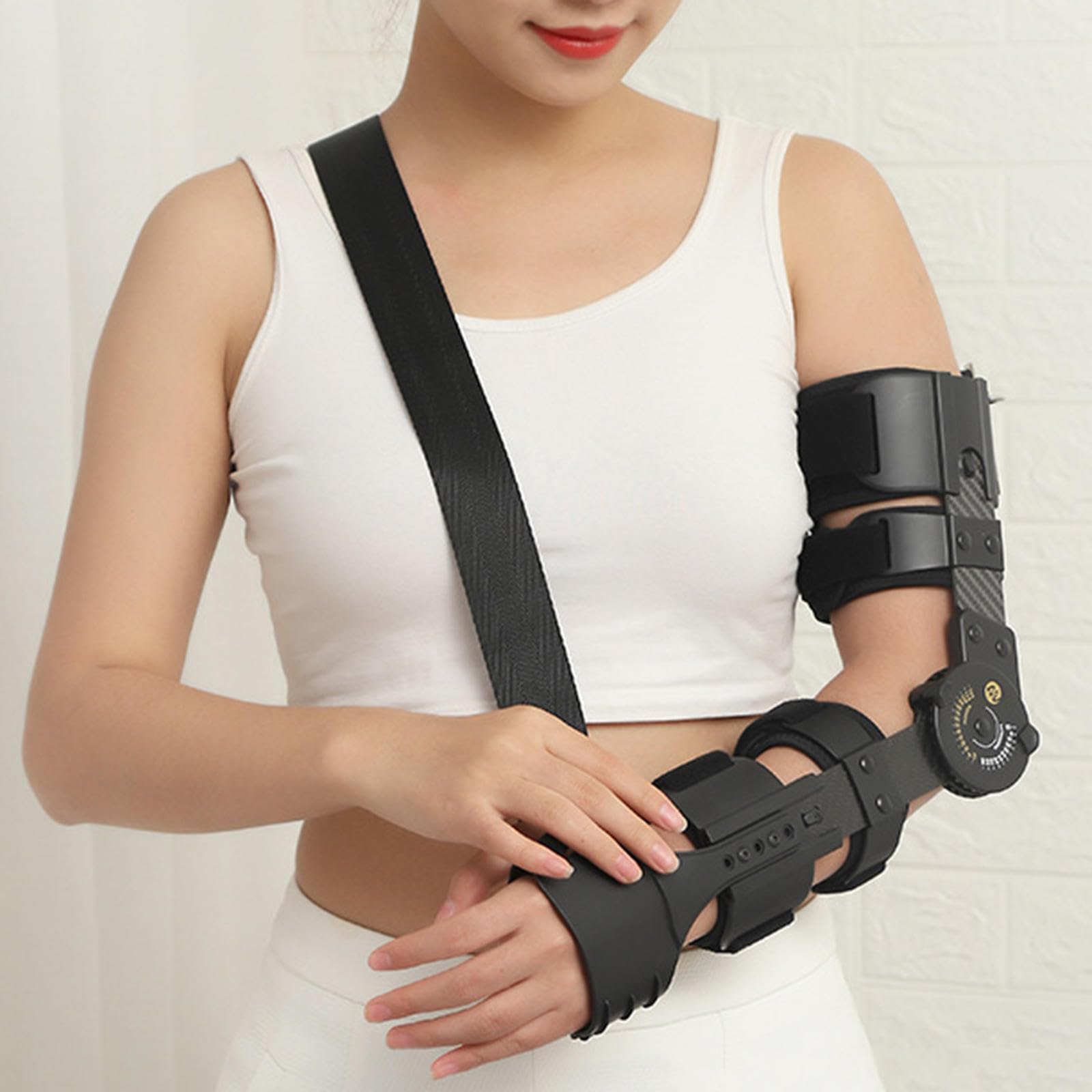 Amazon | 腕の骨折、脱臼、軟部組織損傷用の肘関節固定ブレース、男性