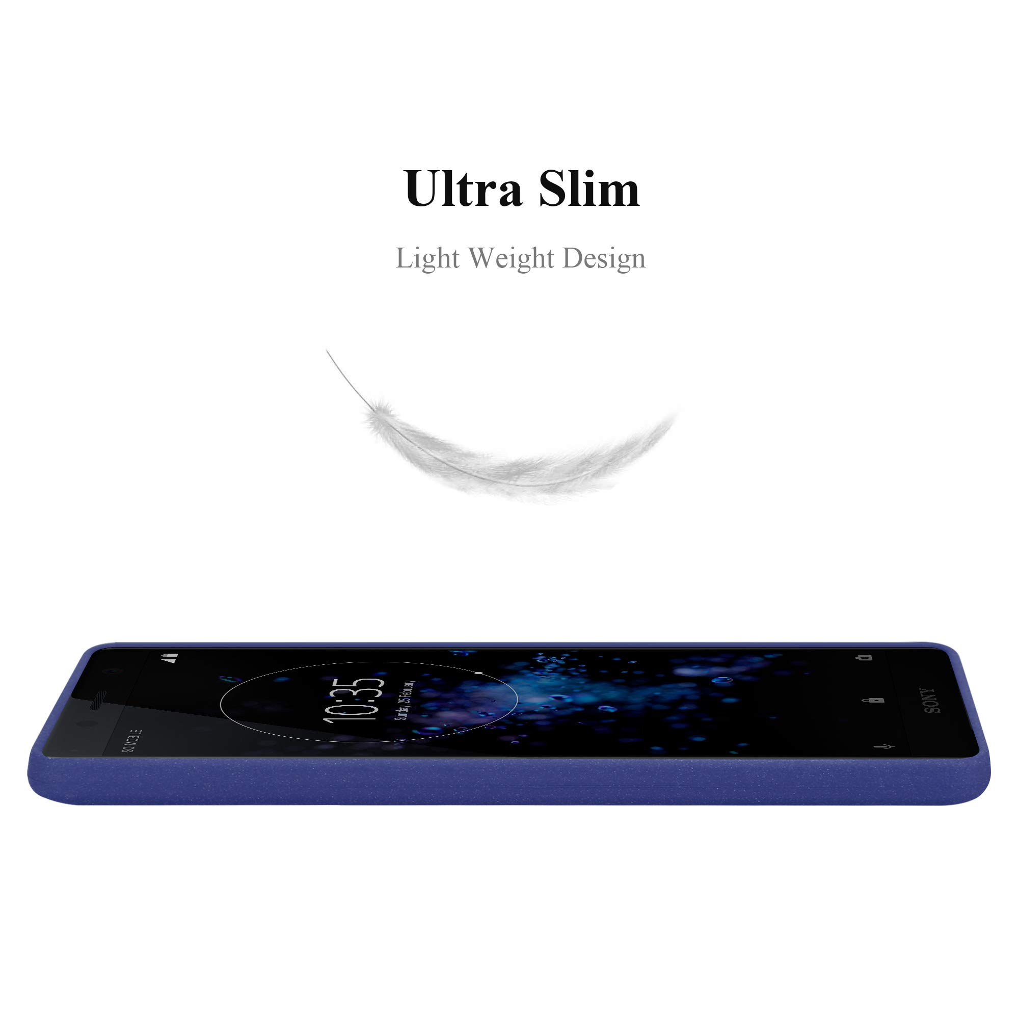 Cadorabo Custodia Morbida In Silicone TPU Per Sony Xperia X, Colore Frost Blu Scuro - Sottile E Antiurto