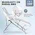 Forfait spa facial de base Buy-Rite - Cuiseur vapeur facial à l'ozone 2 en 1 avec lampe grossissante et lit fixe réglable, revêtement en vinyle blanc, capacité de 300 lb, BR-BASICFACIALSPA