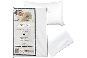 National Allergy Premium King-Size Cotton Zippered Pillow Protector 2-Pack