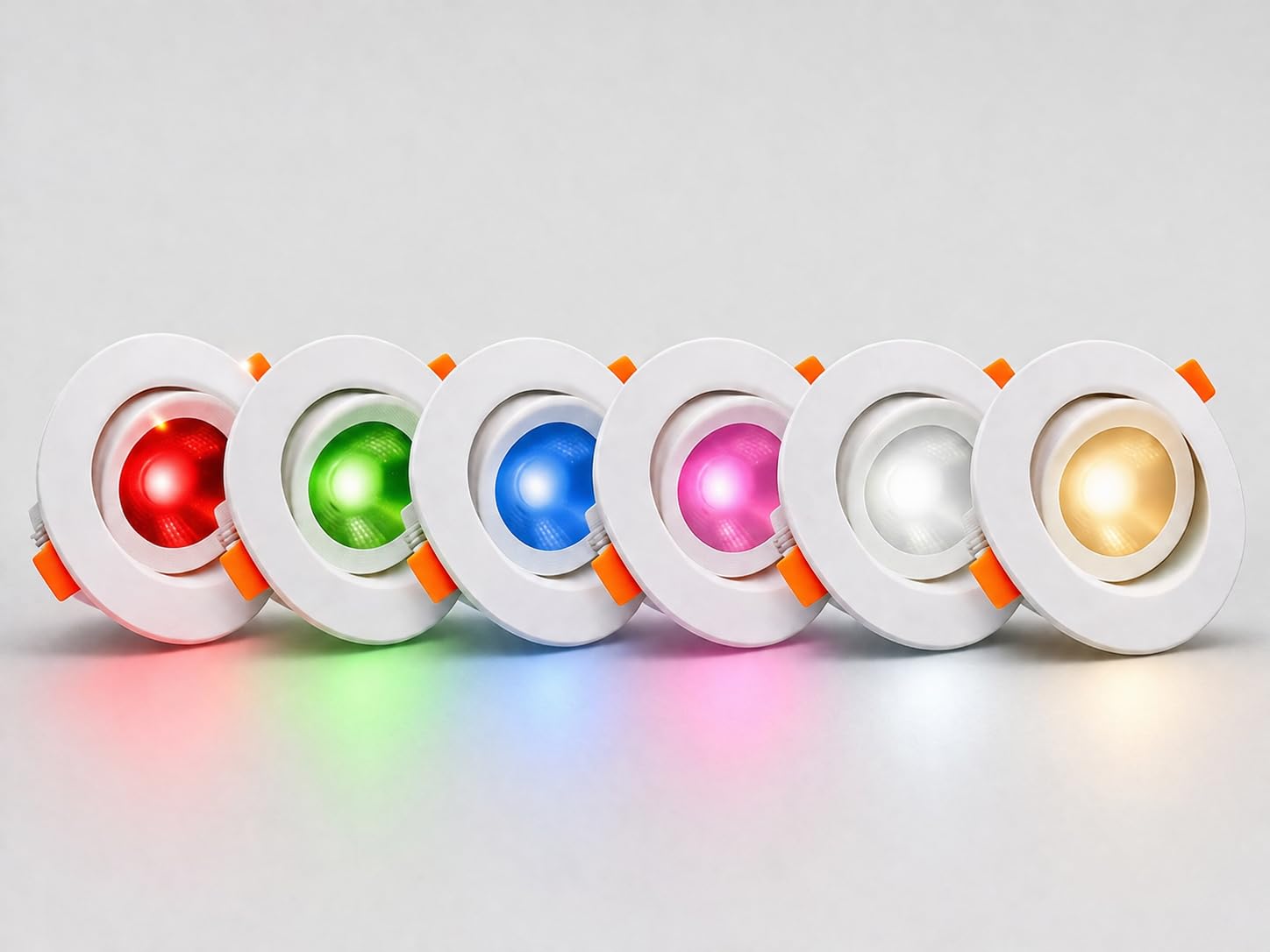 OLIPS 3W LED COB Recessed Ceiling Downlight, Adjustable Spotlight, Red Green Blue PINK WHITE WARMWHITE Decorative LED Light,COB ROUND for Home, Hotel, Restaurant, Showroom & Event Lighting (PACK OF 6)-picture-10