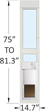 Power Pet Automatic Sliding Glass Patio Pet Door by High Tech Pet - Pet Operated Dog Door, Heavy-Duty Aluminum Frame (75 - 80 1/4), Secure, Air Tight, for Cats and Dogs up to 30 lbs. Easy Install