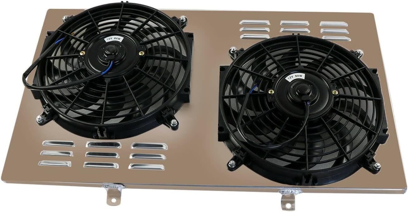 Electric Radiator 12'' Fan,All Aluminum Radiator Shroud Fan for Compatible with 1967-1972 Chevy GMC C/K Series Pickup Truck 1968 1969 1970 1971 (Shroud Fan)
