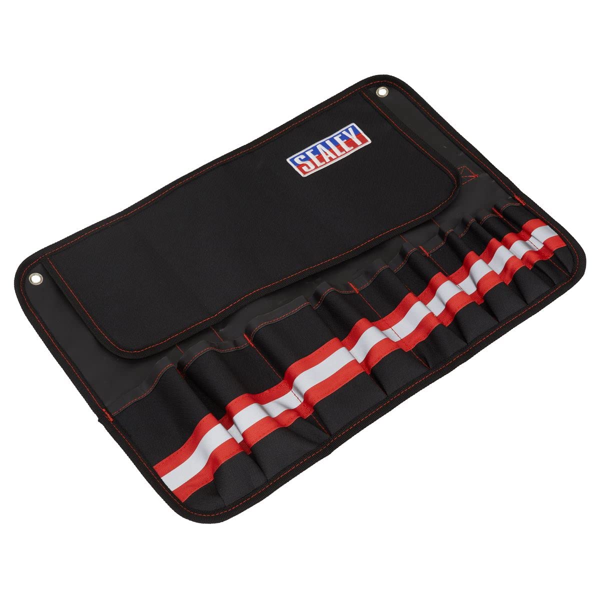 Sealey 10 Pocket Tool Roll Workshop Organiser Storage Bag Pouch Tote SMC45