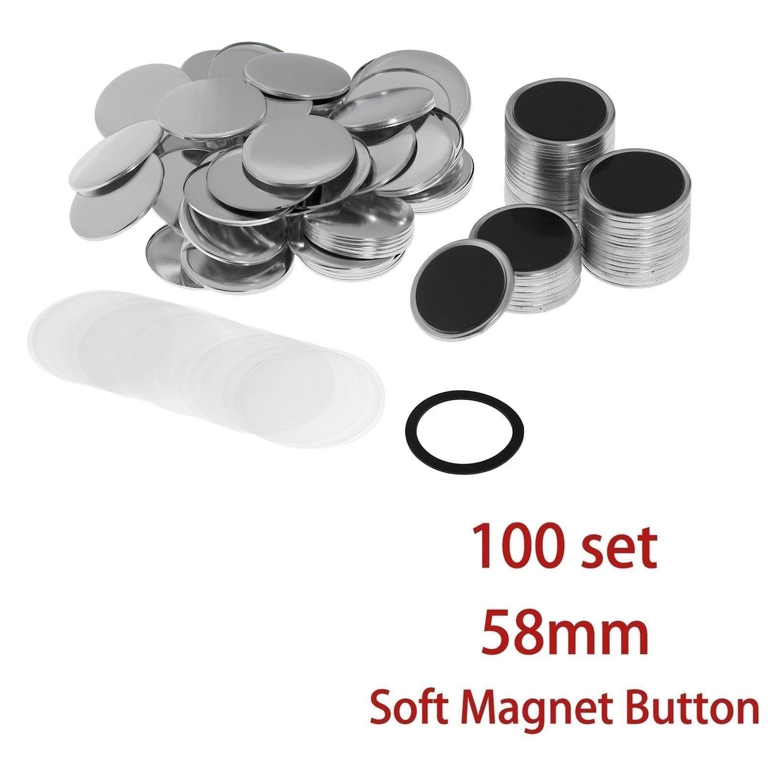 Material de insignia en blanco 58MM 100SET Pizarra blanca DIY