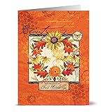 Note Card Cafe Autumn Greeting Card Set with Envelopes | 24 Pack | Blank Inside, Glossy Finish | Beauty Wreath | Bulk Set for Greeting Cards, Occasions, Birthdays