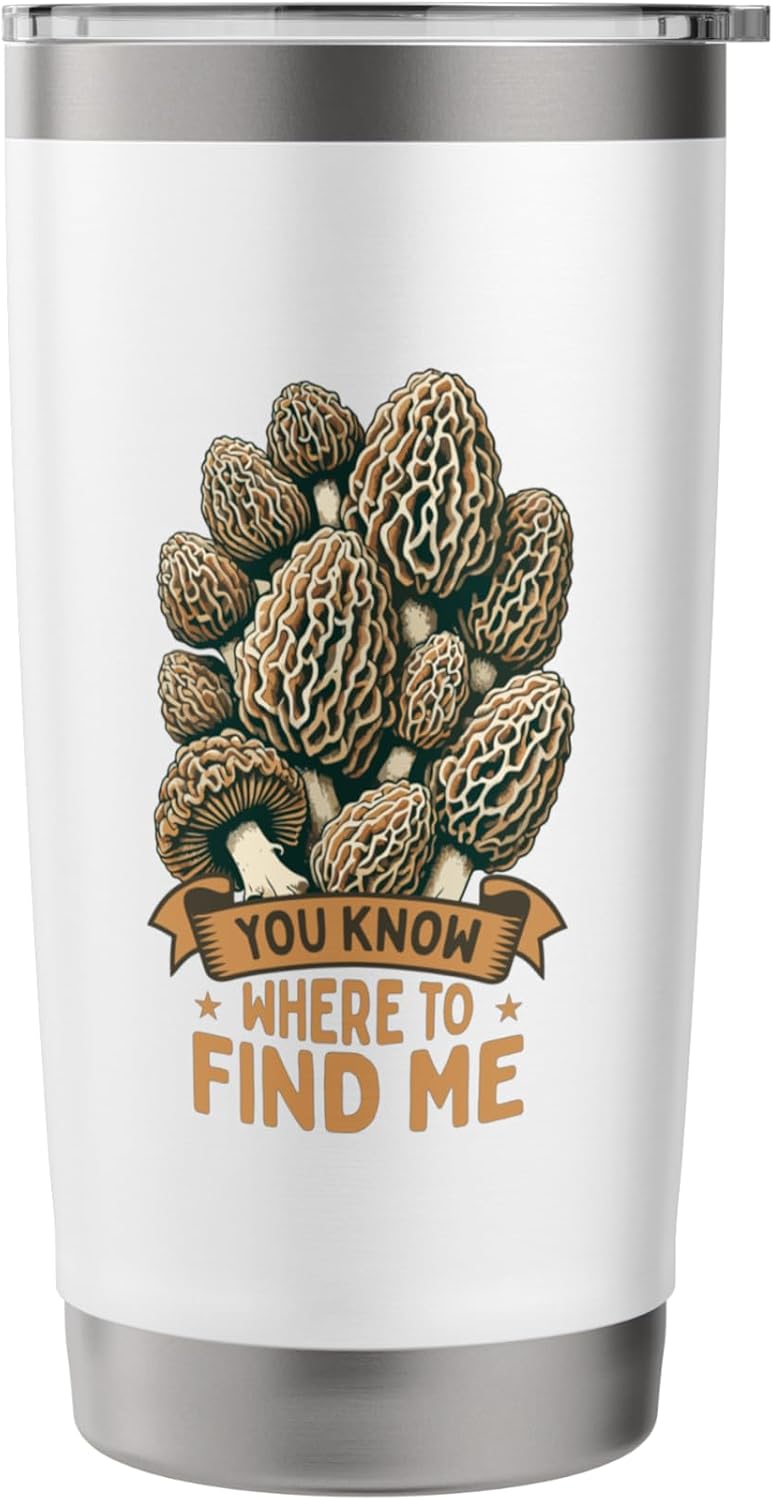 Morel Hunting You Know Where To Find Me Mushroom Hunter Stainless Steel Insulated Tumbler image 3