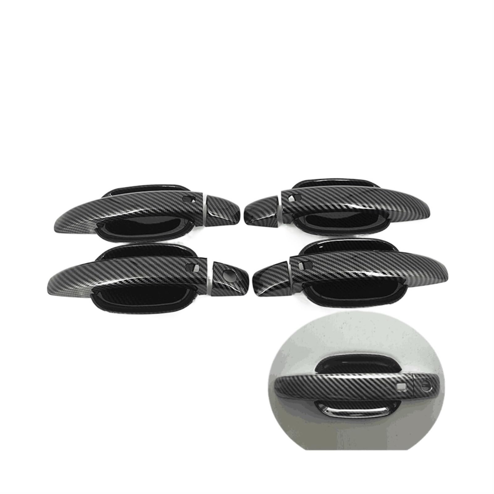 Drezzo Car Exterior Door Handle A4 B8 Q5 2009-2016 Q3 2012-2018 Car Door Handle Cover Trim Sticker(Handle-Bowl 1)