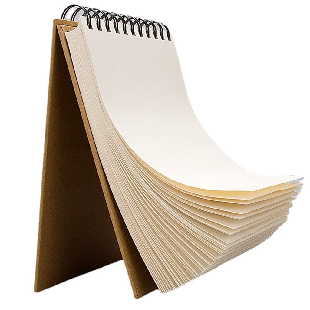 Quaderno da disegno portatile, formato A5, dipinto a mano, carta bianca, bobina spessa, fogli sciolti, copertina rigida, libro per pittura speciale