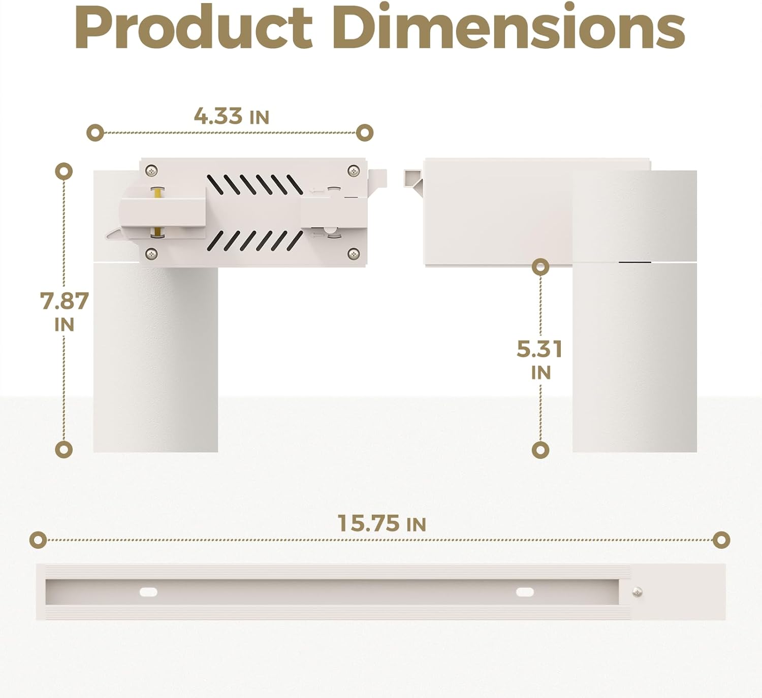 Occolia Plant Grow Lights with Track Ceiling Growing Lights for Indoor Plants Growing with Adjustable Beam Angle Spotlight Plant Growing Lamps with On/Off Switch Hanging Grow Light (White 2-Light) - Image 2