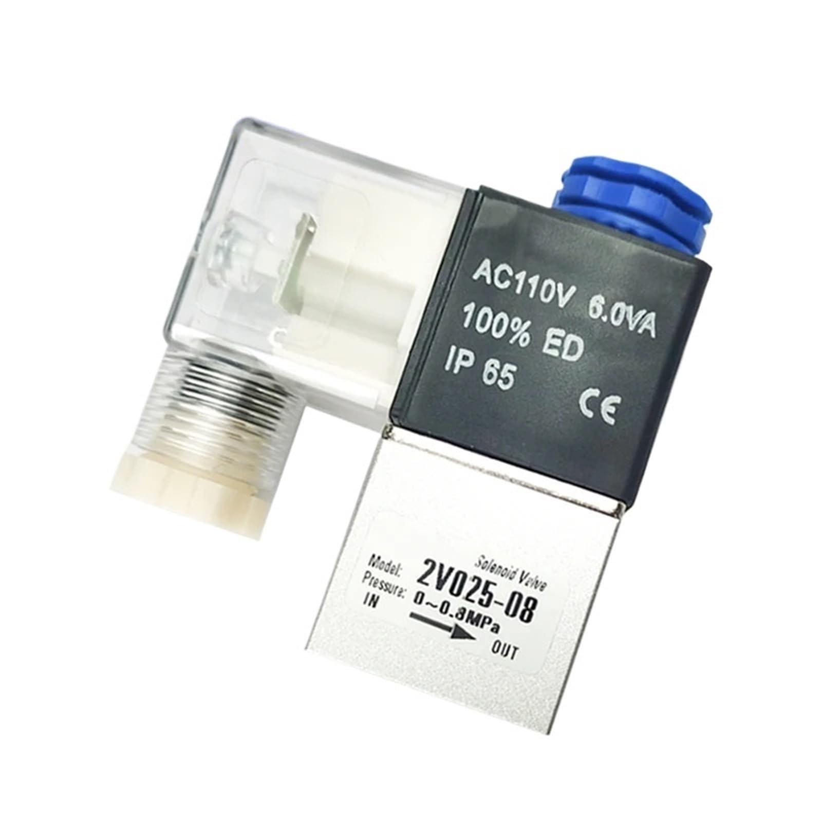 Électrovanne de contrôle d'air 2V025-08 AC24V pour l'automatisation d'atelier