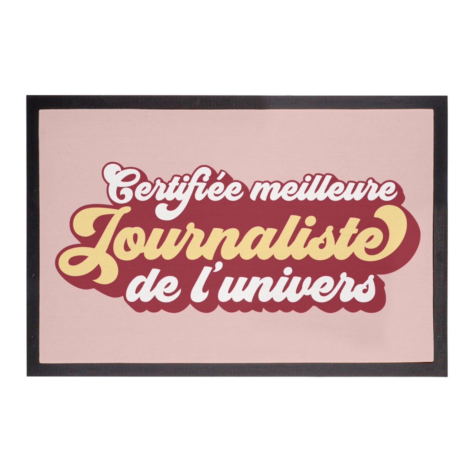 Paillasson rose anti-saleté 75x50cm pour entrée propre de reporter
