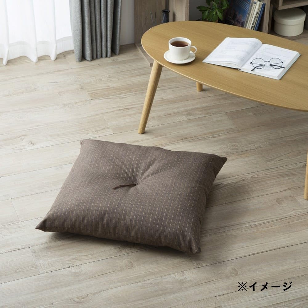 未使用！ peak 2017年座布団、ゴザセット 長座布団 60×120cm ダークブラウン 日本製 ごろ寝 座布団 シート