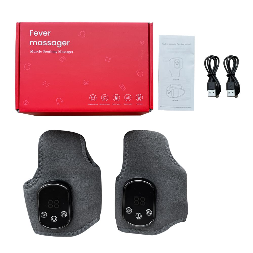 2er-Pack 3-in-1 Tragbares Kabelloses Fußmassagegerät – Für Füße & Knöchel, mit Wärme & Vibration, Geschenk für Männer & Frauen
