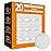 meizhouer 3 Star White Ping Pong Balls: 40mm Premium ABS Plastic - 20 Pack High Bounce & Durable Table Tennis Balls for Coaches/Clubs/Schools - Indoor/Outdoor Practice & Match Play
