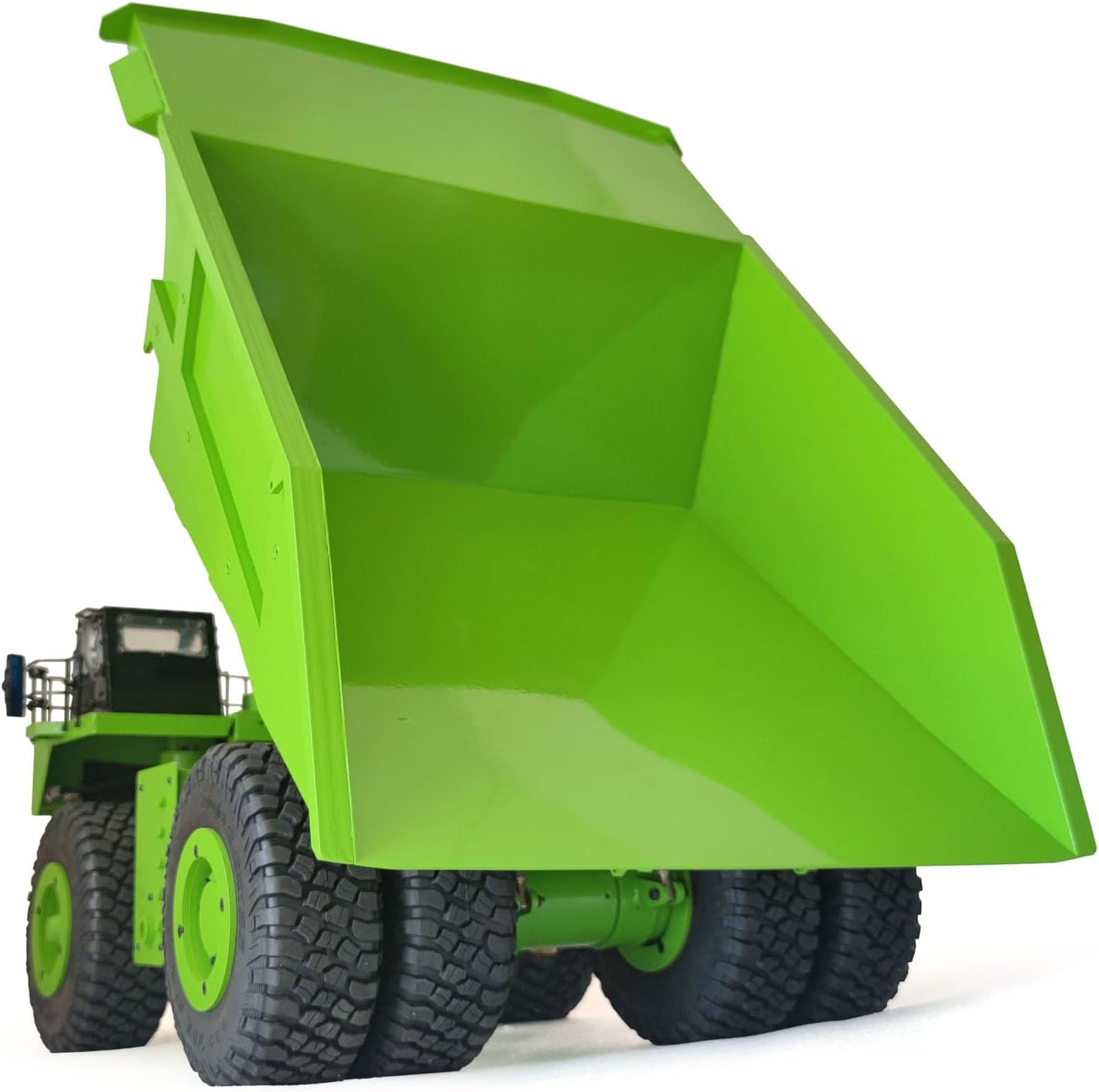 RTR 1/20 RC Hydraulic Mining Dumper Model 793D Flysky I6X Radio Remote Control Mine Truck Light System Alarm Sound Battery Hobby Grade Model for Ages 14+(Blue)