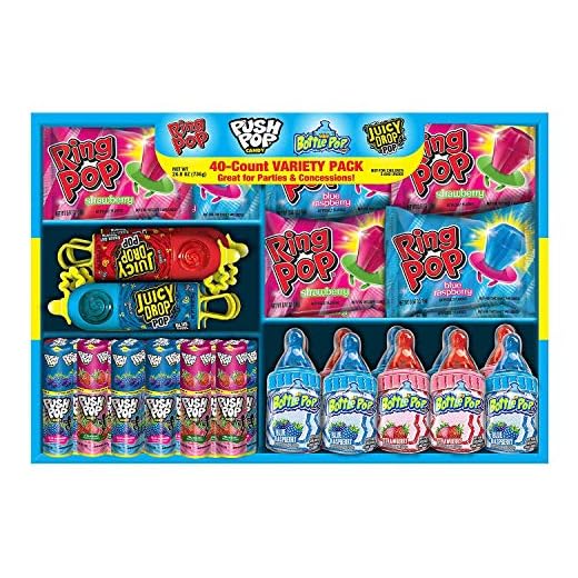 Bazooka Candy Brands, Lollipop Variety Pack 40 Count Box