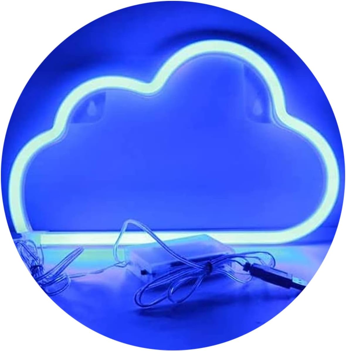 Sulfar Blue Neon Light | LED Cloud Sign Shaped Decor Light | Wall Mounted Light for Bedroom, Party, Home Decoration (Blue)