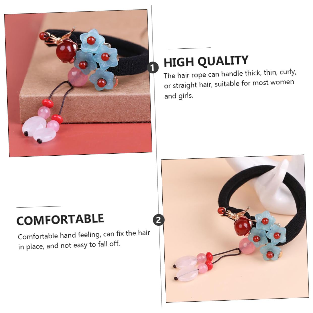 3stücke Vintage Haargummi Für Frauen Retro Haarschmuck Mit Exquisitem Design Passend Für Und Andere Traditionelle Outfits Für Alltägliche Anlässe Und Partys Für Dickes Und