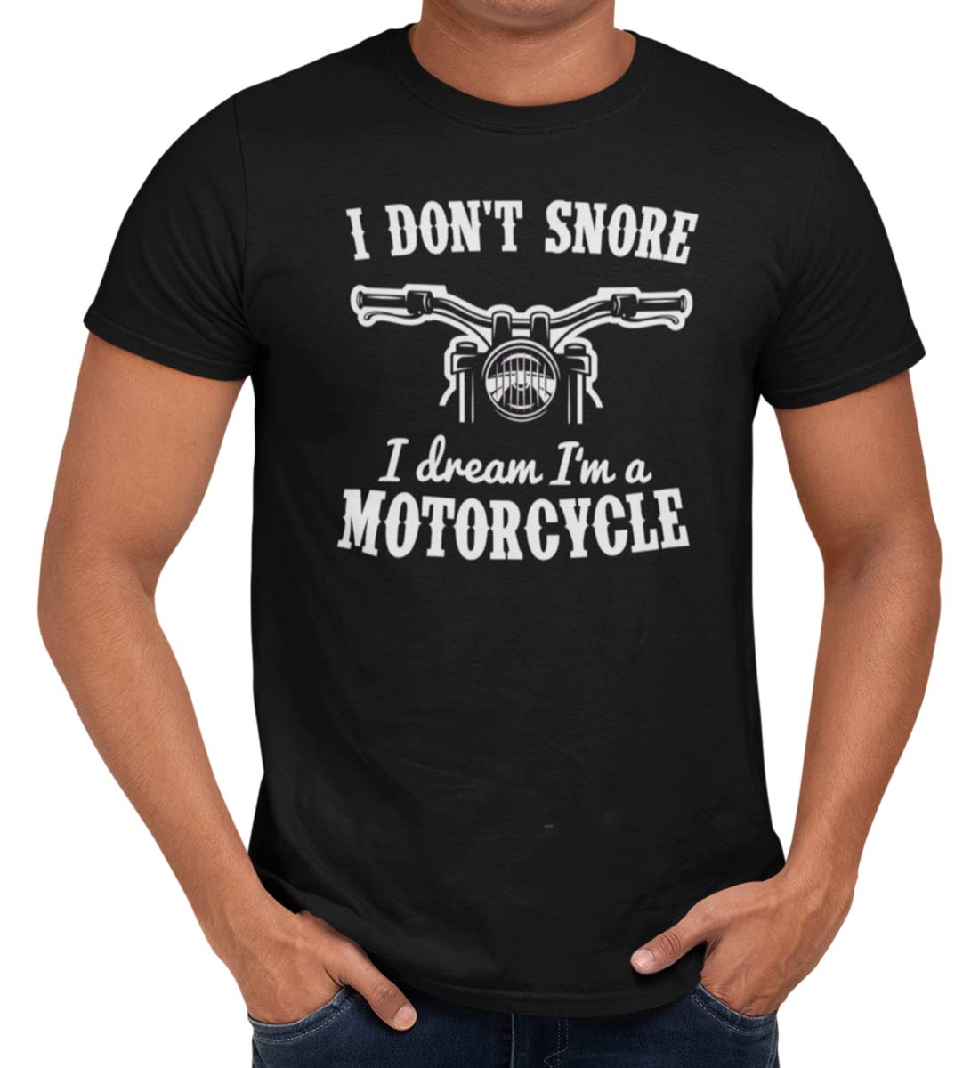 Getting Shirty Men's Black I Don't Snore I Dream I'm A Motorcycle (Bike, Biker, Motorbike) /Unisex T-Shirt (3Xl, )