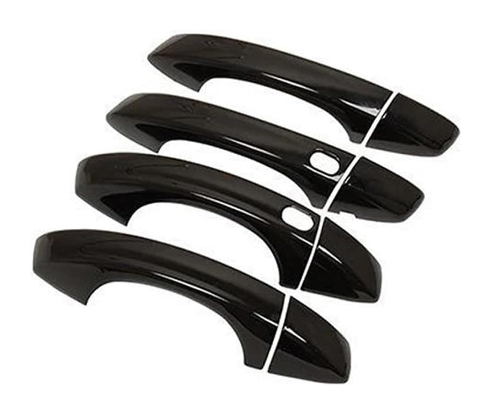 Hckclmbmzw Black A For Golf 7 Mk7 2013-2019 Gloss Black Smart Door Handle Cover Stickers Trim Car Protective Accessories Door Handle Cover(Black A)