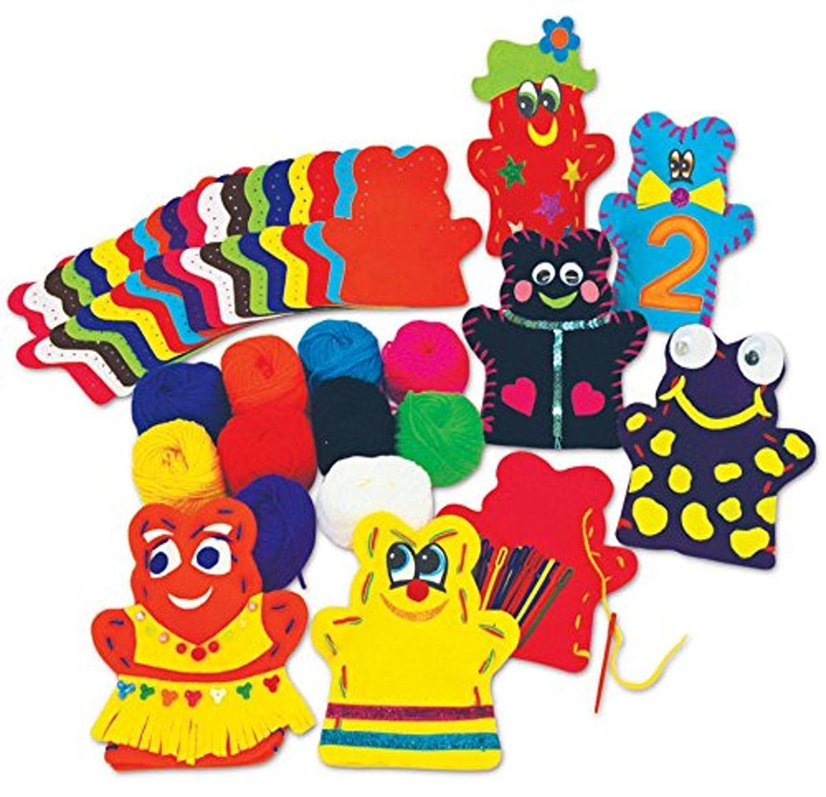 Springboard Hand Puppets Kit - Puppet Making Kit for Children - Kids Craft Sewing Activity Packs - Early Years Learning Resources - 30-Pack - 16 x 14.5 cm