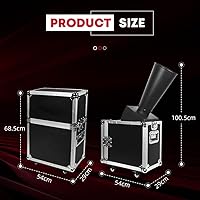 Vista 7 de Máquina de cañón de confeti de CO2 Control DMX con estuche de vuelo, cañón de confeti de boda para discoteca discoteca fiesta de escenario (Mini)