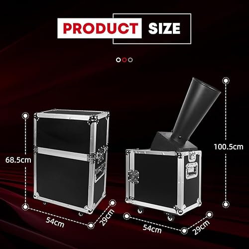 Miniatura 5 de Máquina de cañón de confeti de CO2, control DMX con estuche de vuelo, cañón de confeti de boda para discoteca, discoteca, fiesta de escenario,