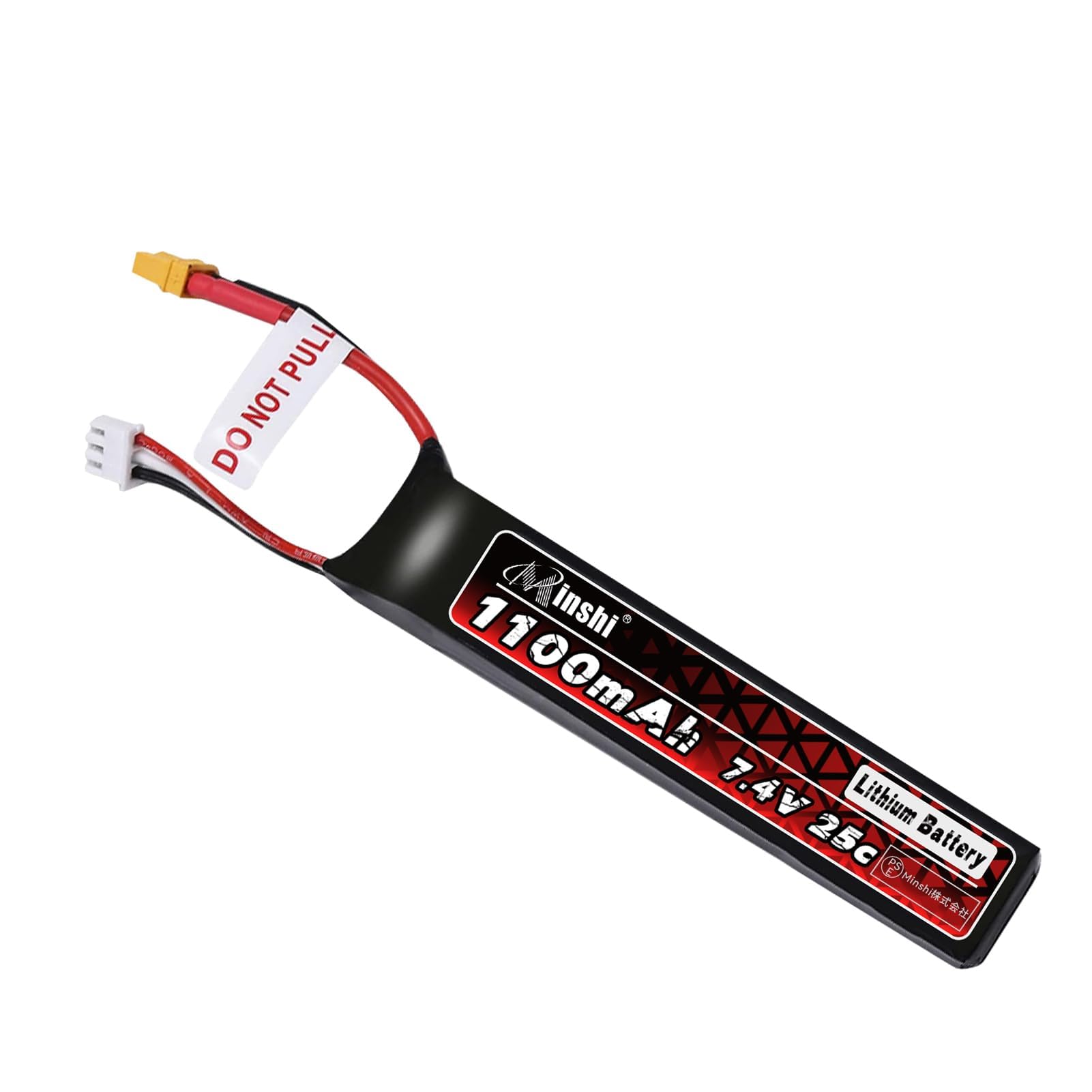 Amazon.co.jp: MINSHI Lipo リポバッテリー7.4V 1100mAh 2S 25C XT30