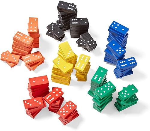 ETA hand2mind Dominó con doble seis codificados por colores juego de 6