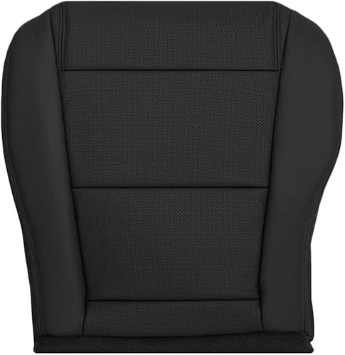 Richmond Auto Upholstery - Funda de asiento de cuero perforado de repuesto para parte inferior del lado del conductor, color negro (compatible con