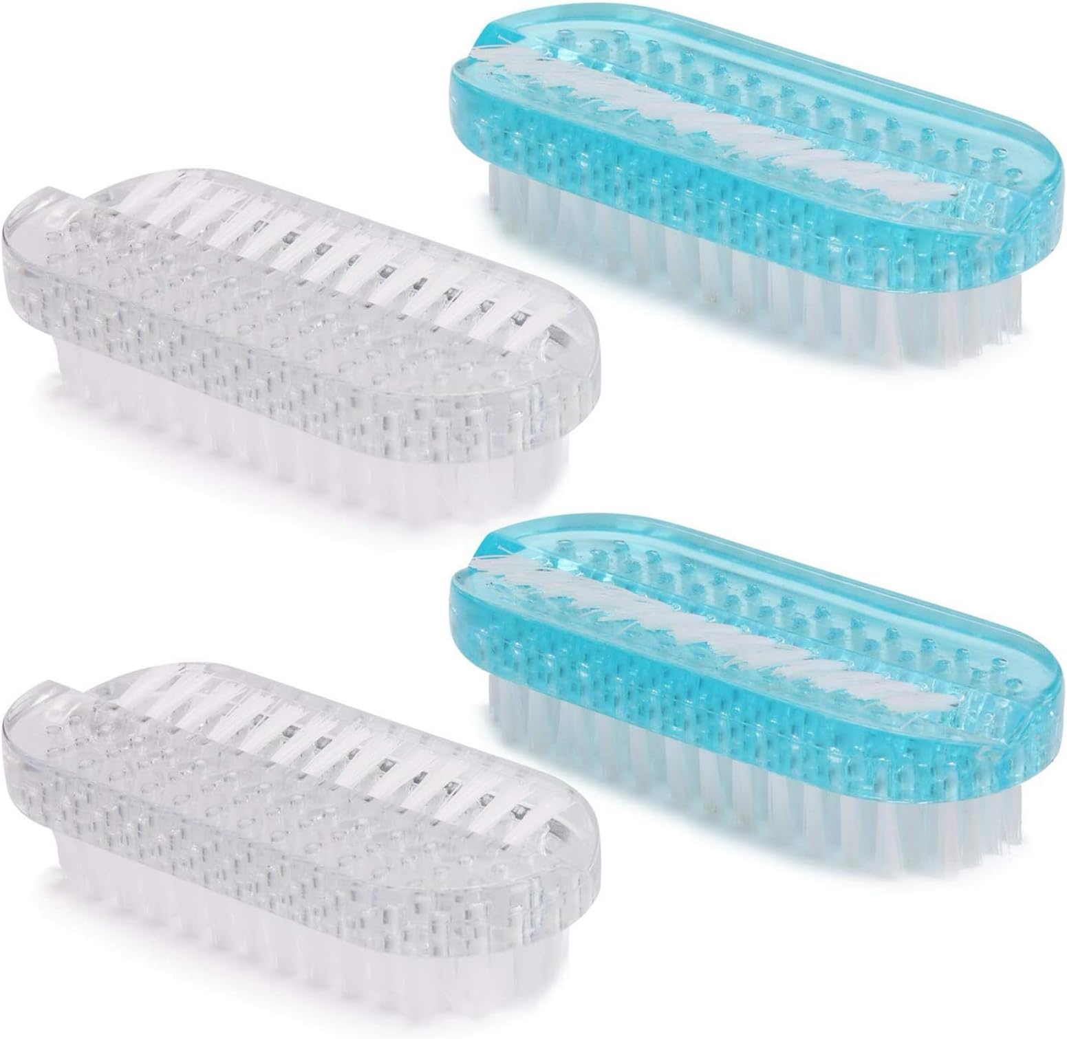 Cleaning Nail Brush Handle Scrubbing Brushes (Plastic Brush-4 Pcs)