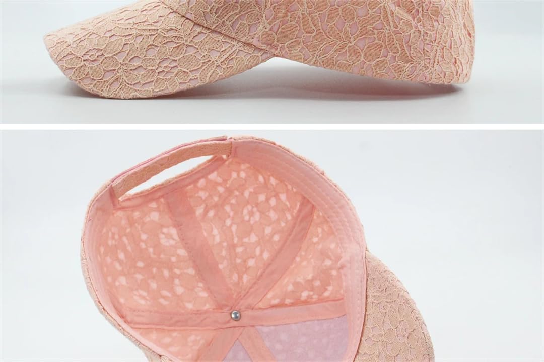 Disimlarl Cappello da baseball in cotone da donna in pizzo traspirante Mesh Snapback Hip Hop femminile berretti regolabili