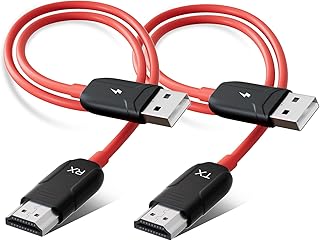 Wireless HDMI Transmitter and Receiver,Portable Wireless HDMI Extender Kit,Plug&Play,5GHz 1080P 60fps Video Audio Projection for Laptop,PC,Camera to HDTV/Projector