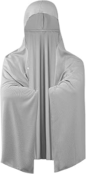 Oversized Cooling Towels Neck & Back Sun Protection, Cooling Cloth for Hot Weather, Fishing Beach Towel for Men Women Grey