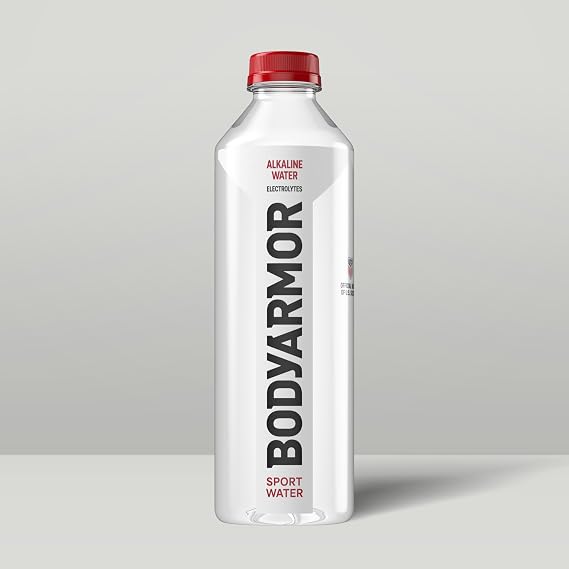 BODYARMOR SportWater Alkaline Water, Superior Hydration, High Alkaline Water pH 9+, Electrolytes, Perfect for your Active Lifestyle, 1 Liter (Pack of 6)