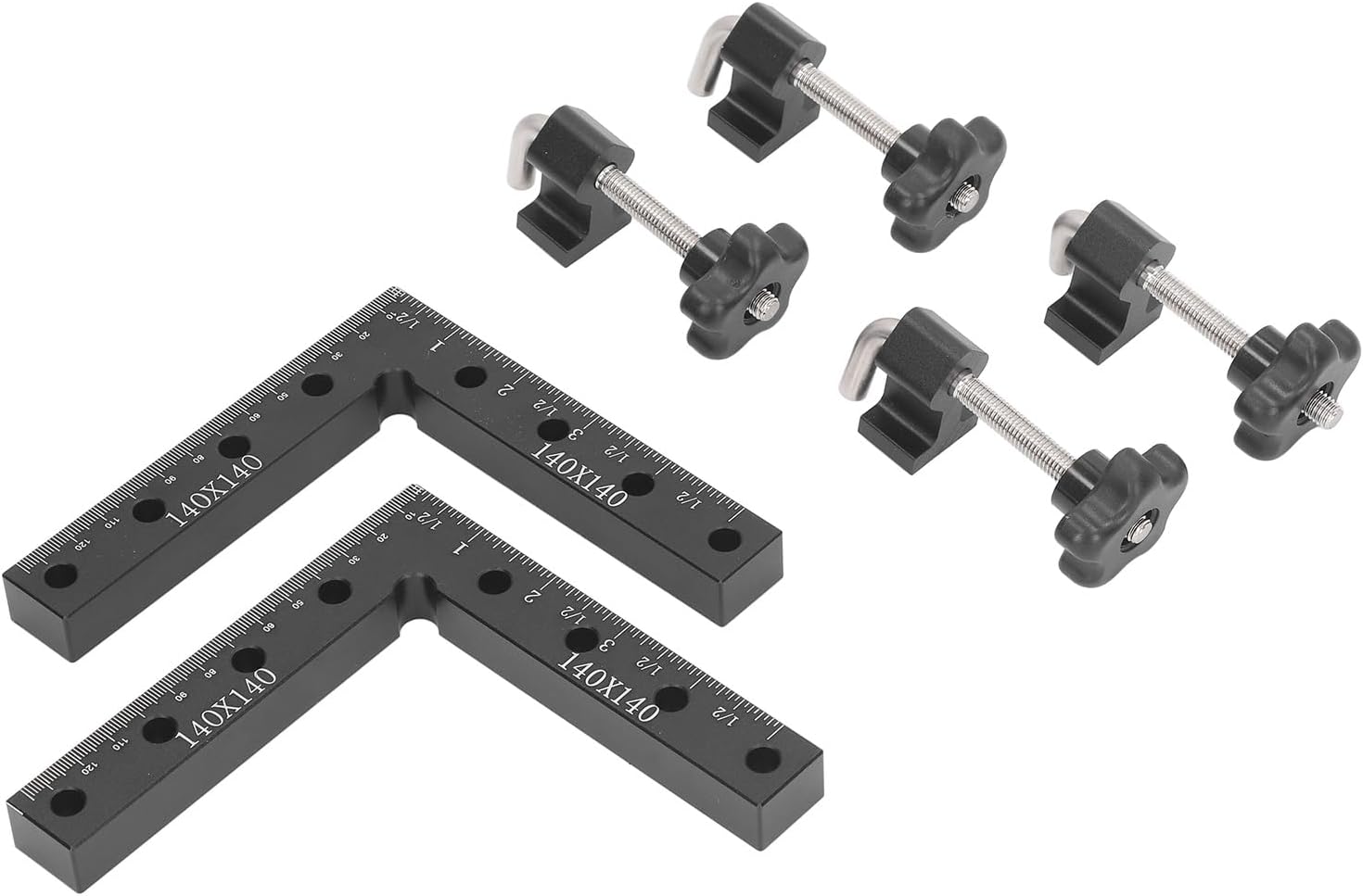 90 Degree Positioning Square Aluminum Alloy Woodworking Panel Fixation Right Angle Clamp Cabinet Corner Clamp,Precision Positioning Square