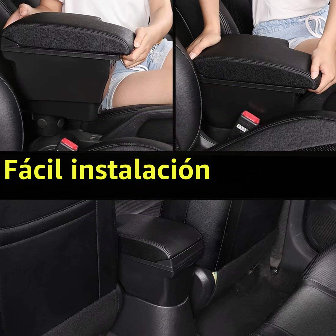 YJYWZH Doble Capa Consolas Reposabrazos Caja para Nissan Juke Reposabrazos Caja de Almacenamiento Apoyabrazos de la Consola Coche con portavasos