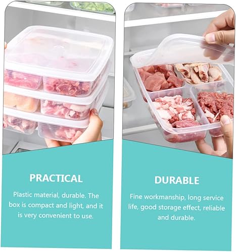 Miniatura 8 de UPKOCH Caja de alimentos de mantenimiento fresco, contenedor de almacenamiento compacto para nevera con tapa para frutas, verduras y carne,