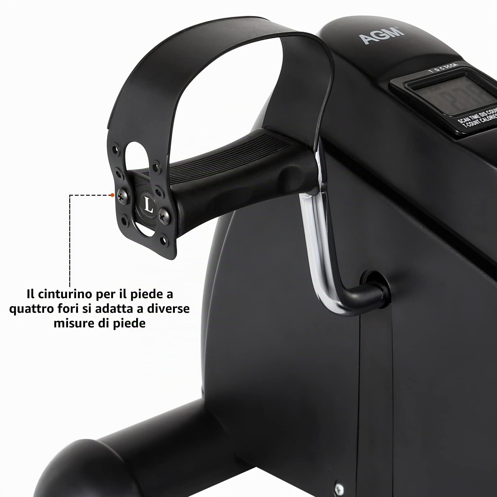 AGM Mini Cyclette Da Appartamento Pedaliera Pieghevole Pratica Leggera Facile Da Usare Conservare Pedalare Resistenza Regolabile Schermo LCD Dispositivo per Lavoro Gambe e Braccia
