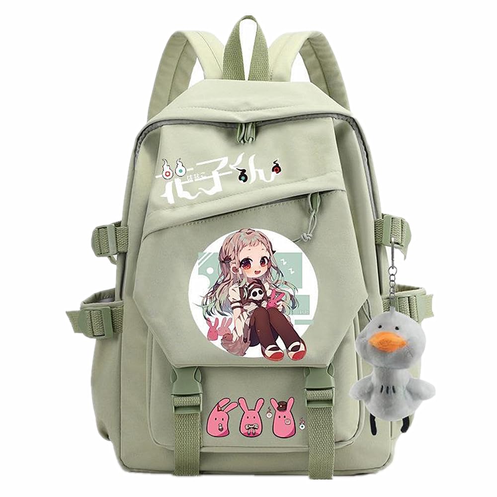 Charous Anime Manga Toilet-bound Hanako-kun Nylon Backpack Cartoon School College Bag for Yashiro Nene Fans Cosplay Gift