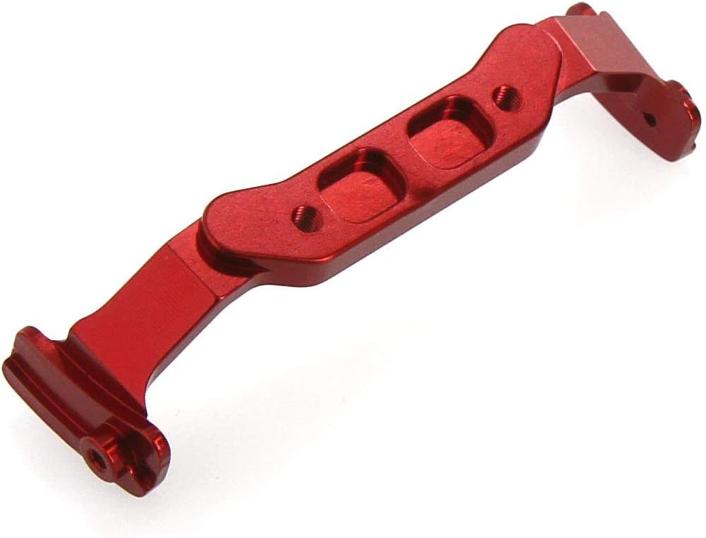 Atomik Alloy Battery Tray Support - RC Car Replacement for Axial SCX10 II - Hardened Durable Billet 6061 Aluminum, Chassis Upgrade AX31590 - Red