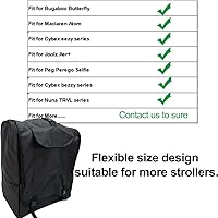 Vista 2 de AICTIMO Bolsa de almacenamiento universal para cochecito, bolsa de transporte, accesorios de viaje para cochecito Cybex Eezy, Peg Perego Selfie