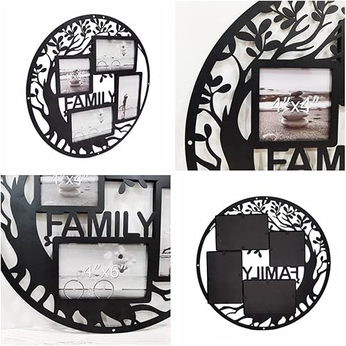 Miniatura 3 de YY YEARCHY Marcos de fotos familiares, marco de fotos redondo, collage para decoración del hogar, sala de estar, dormitorio, regalos para casa