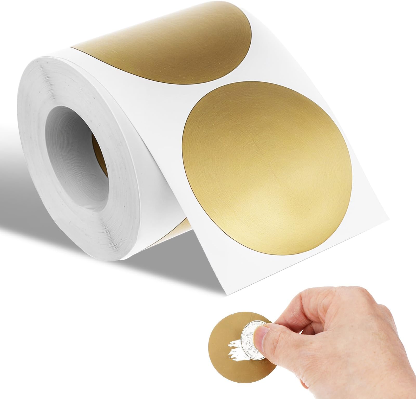 Molain 2'' Scratch Off Stickers Labels, 300 Pcs Round Self Adhesive Labels for DIY Creative Projects Cards Party Favors Party Event Surprises
