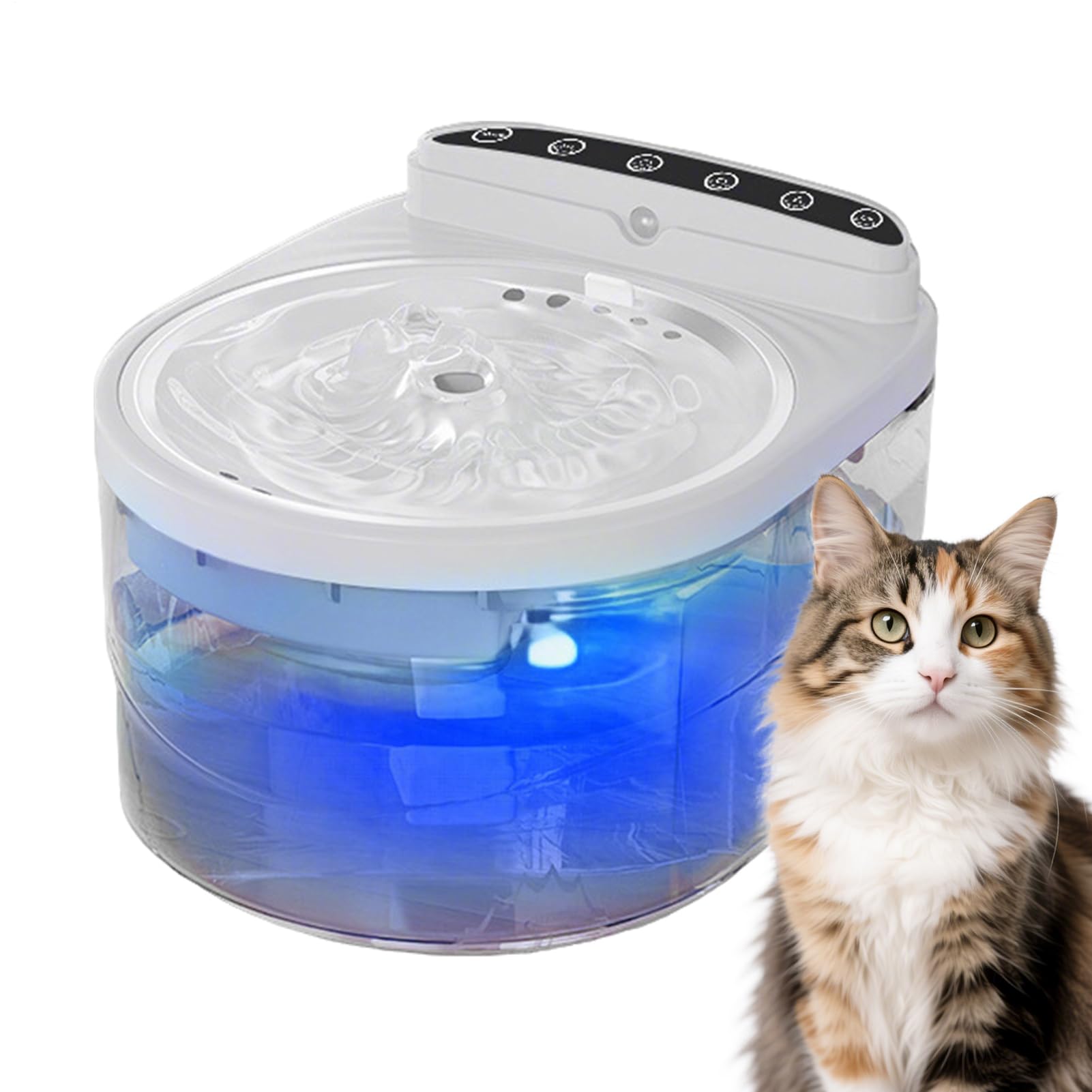 per Gatti Wireless Erogatore Silenzioso Automatico Intelligente | Fontana per gatti con bevitore d'acqua Per , cuccioli e cani, per l'acqua, uso in casa, soggiorno, balcone