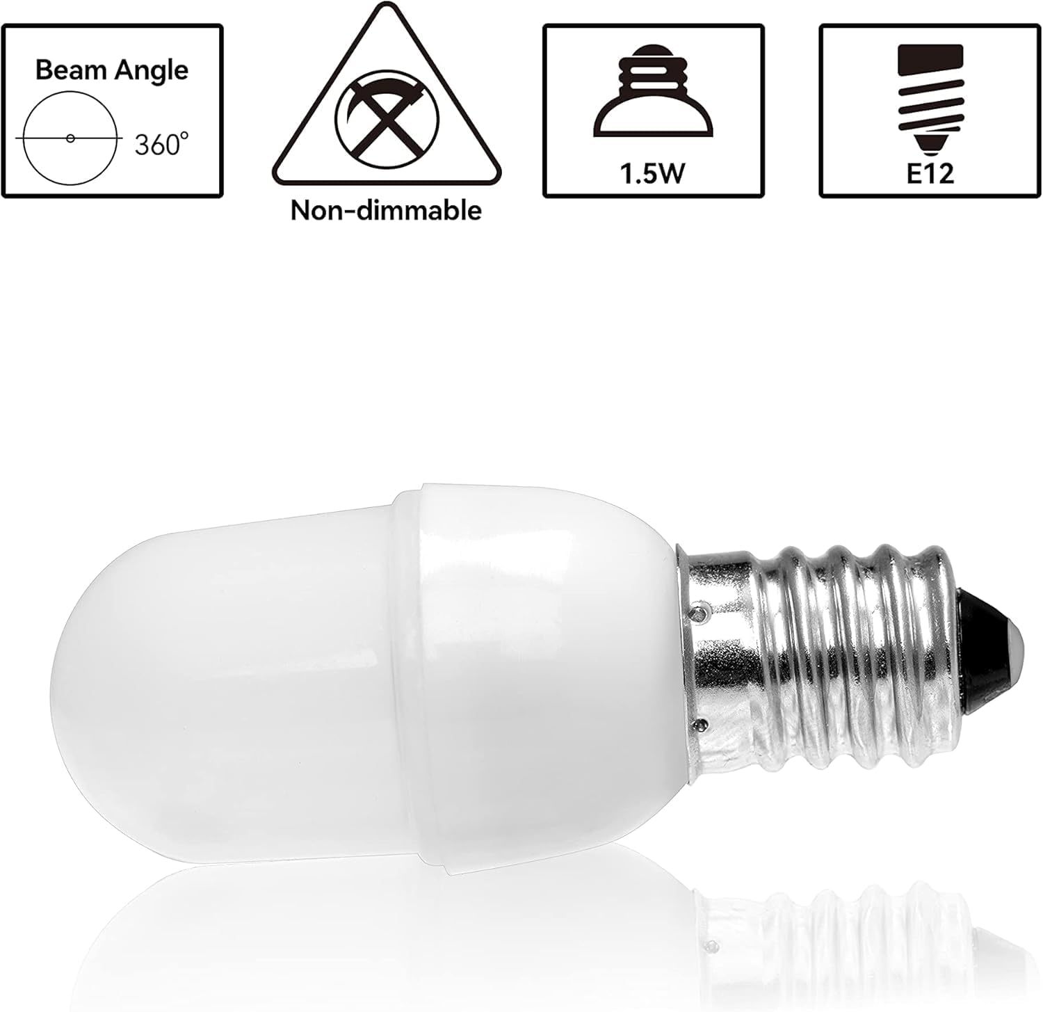 Night Light Bulb LED, [32PACK] 15 Watt Equivalent,1.5W Led Bulbs C7 S6, Mini Candelabra E12 Base, Warm White 3000K LED, 150LM Small Light for Bedroom Salt Lamp Bulbs Lighthouse