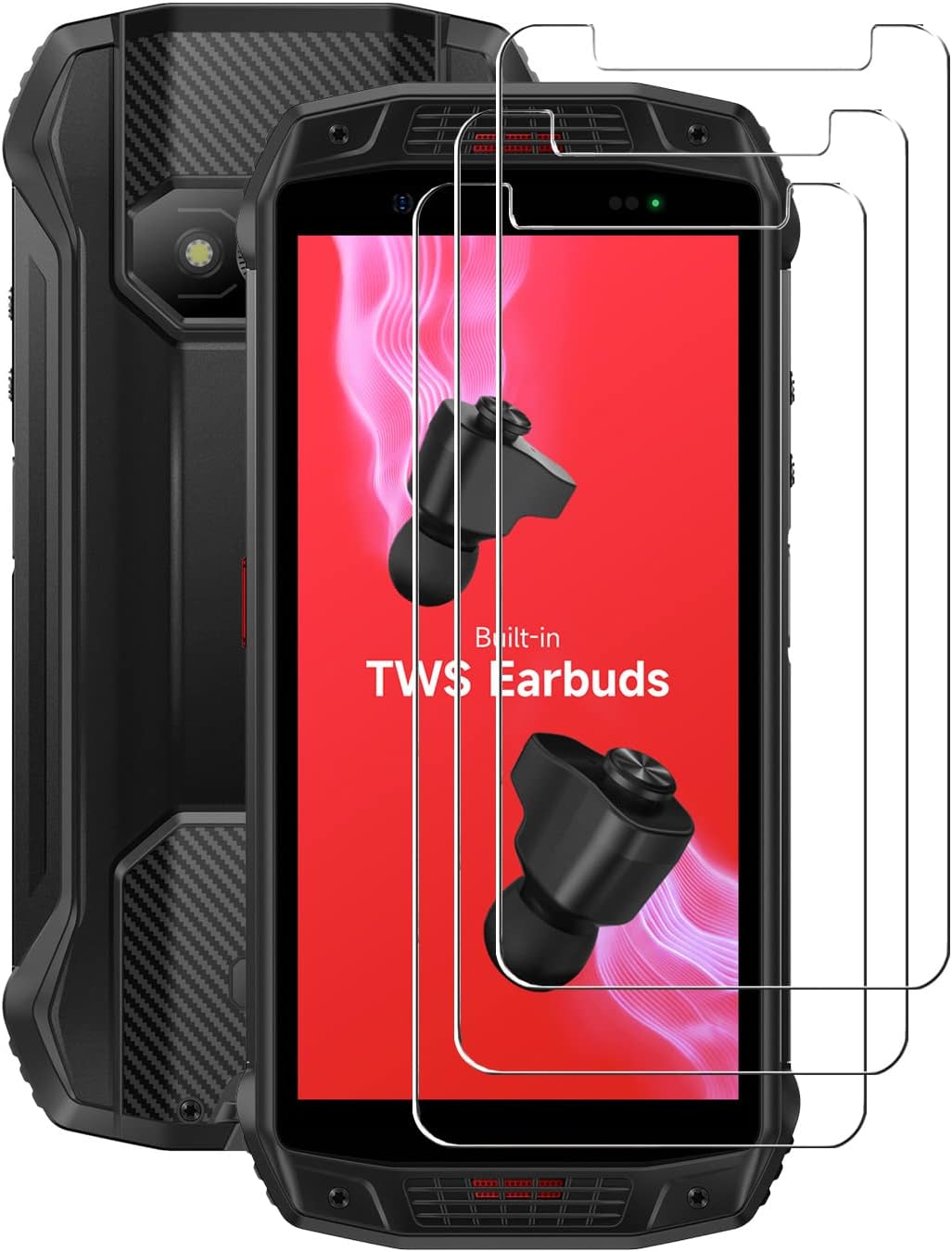 [3 Pack] ZMONE Tempered Glass for Ulefone Armor 15 Screen Protector,9H Hardness High Definition Clear Scratch Resistant Bubble Free Anti-Fingerprints for Ulefone Armor 15