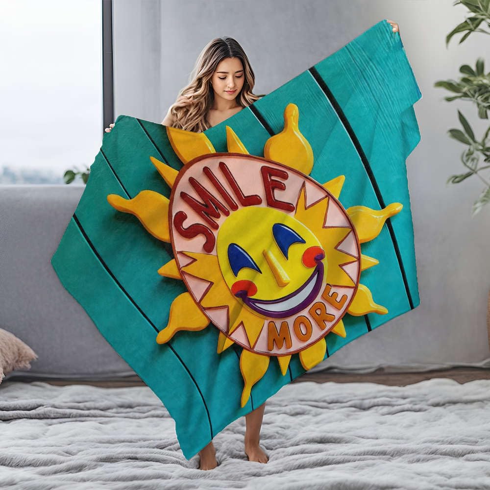 Koce dziecięce Smile More znak słońca koc flanelowy koce dziecięce prezenty wielkanocne (150 x 200 cm)