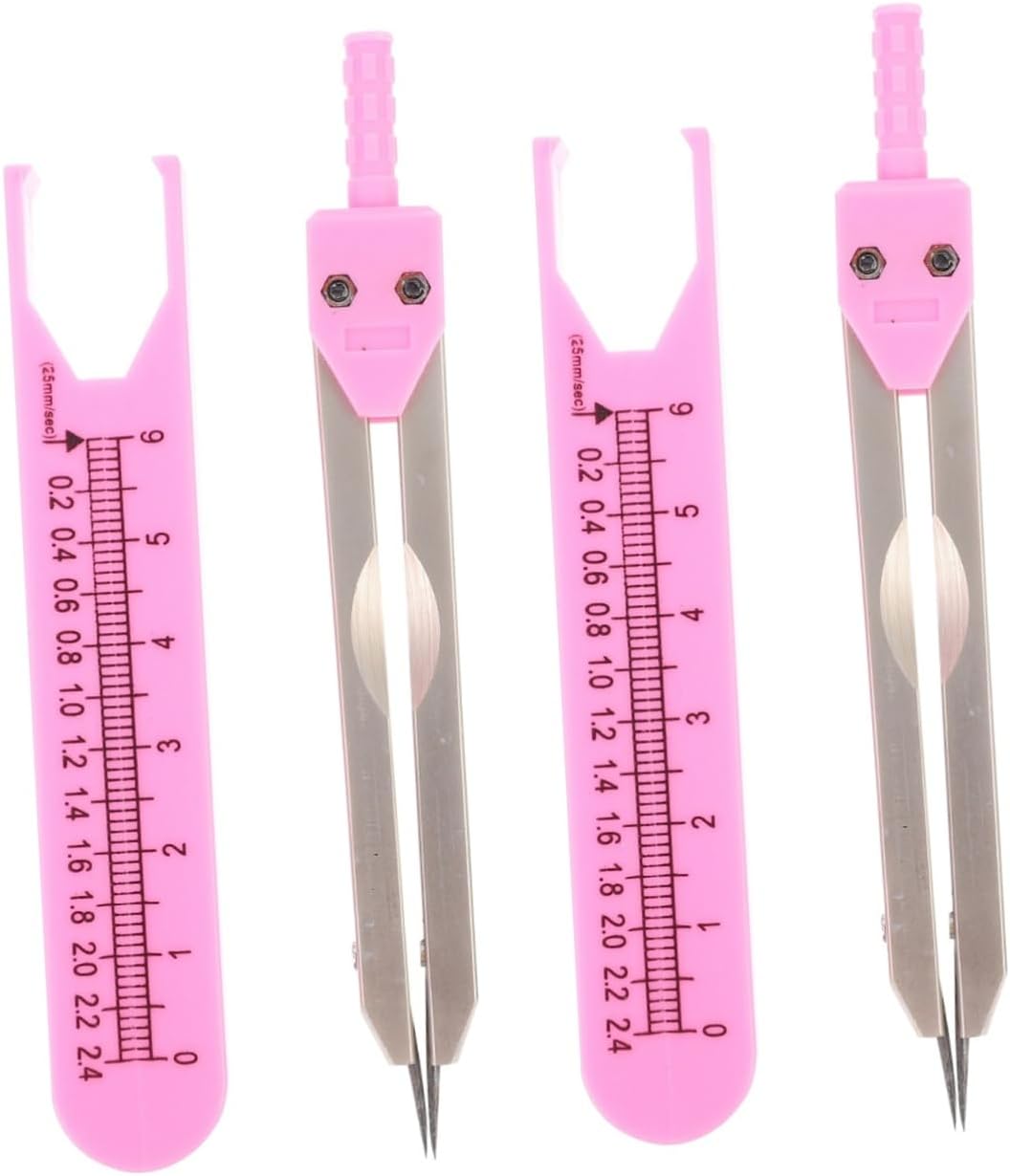 SHINEOFI 2pcs Measuring Caliper Tool Sleeve and Ruler for Accurate Drafting and Electrocardiogram Measurement Calipers for and Doctors Protective Storage Case Included